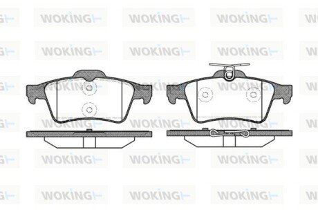 Задні тормозні (гальмівні) колодки woking P9423.20 на Сеат Ibiza 4