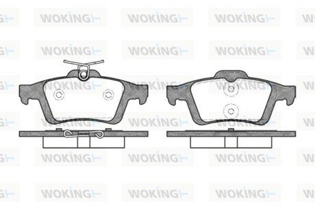 Задние тормозные колодки woking P9423.30 на Опель Вектра с