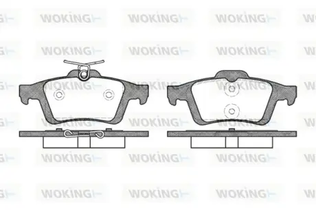 Задні тормозні (гальмівні) колодки WOKING P942330