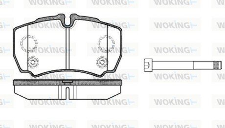 Задние тормозные колодки woking P9493.10 на Форд Транзит 6