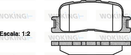 Задние тормозные колодки woking P9543.00