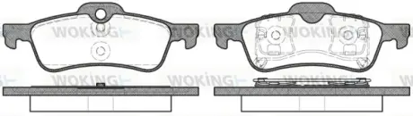 Задні тормозні (гальмівні) колодки WOKING P962300 MINI