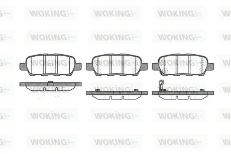 Задні тормозні (гальмівні) колодки WOKING P976301
