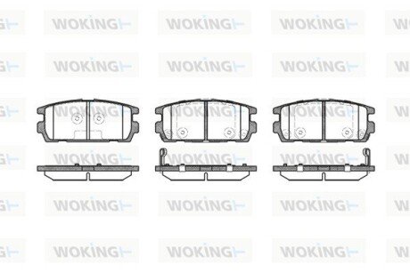 Задні тормозні (гальмівні) колодки woking P9773.02