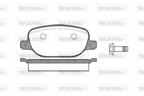 Задні тормозні (гальмівні) колодки woking P9783.00