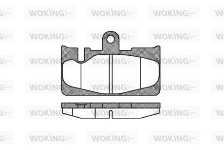 Задние тормозные колодки woking P9893.00