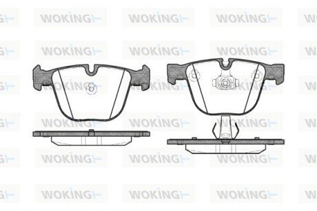 Задні тормозні (гальмівні) колодки woking P9923.00 на Бмв Х6