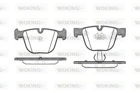 Задні тормозні (гальмівні) колодки WOKING P992300