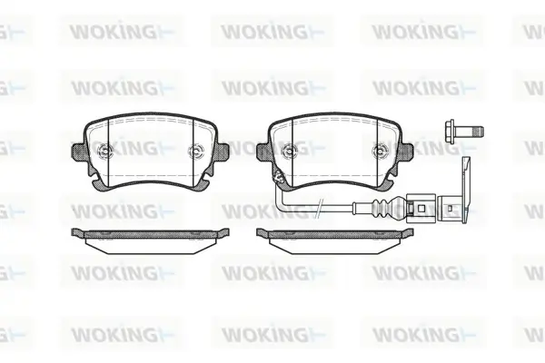 Задние тормозные колодки WOKING P997311
