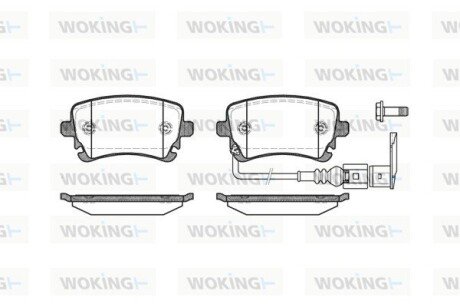 Задние тормозные колодки woking P9973.11 на Фольксваген Multivan T6