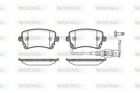Задние тормозные колодки WOKING P997311 Фольксваген Транспортер т5