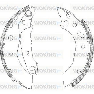 Задние тормозные колодки woking Z4507.01