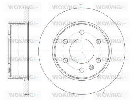 Задний тормозной диск woking D61035.00 на Мерседес Спринтер 906