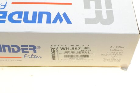 Фільтр повітряний wunder WH857
