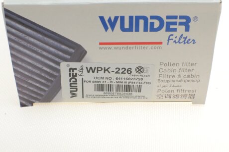 Фильтр салона wunder WPK226