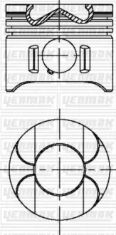 Поршень с кольцами і пальцем (размер отв. 88.00/STD) DB W202/W210/W211 2.2CDI (OM 611/ 960-961-980 EURO 3) YENMAK 31-04696-000