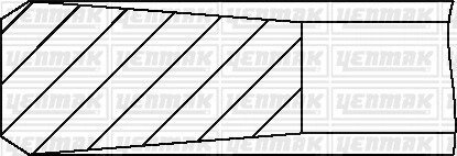 Комплект поршневих кілець FIAT Fiorino 1.7D (82.6/STD) (2.5/2/4) yenmak 91-09394-000