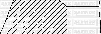 Комплект поршневих кілець FORD Transit 2.4Di 00- (90.4/STD) (2.5/2/3) yenmak 9109966050