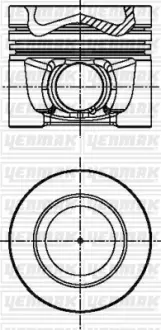 Поршень с кольцами і пальцем (размер отв. 81.51/+0.50) VW T-V/VI, Amarok, Golf V/VI/Plus, 2.0TDI 05-, AUDI, SKODA, (CBBB) YENMAK 3104341050