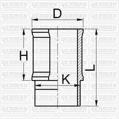 Робоча втулка циліндра CITROEN 1.4 (размер отв. 75 / STD)(205 GR-405-309-306) YENMAK 5105873000 (фото 1)