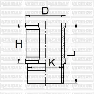 Робоча втулка циліндра CITROEN 1.4 (размер отв. 75 / STD)(205 GR-405-309-306) YENMAK 5105873000