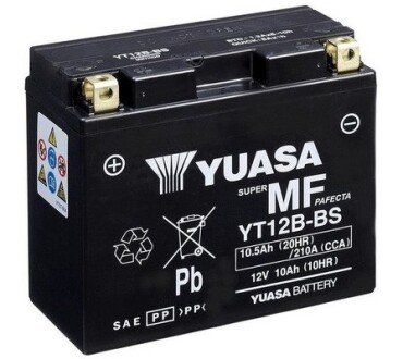 МОТО 12V 10,5Ah MF VRLA Battery YT12B-BS(сухозаряжений) yuasa YT12BBS
