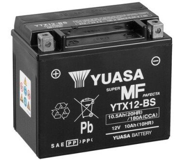 МОТО 12V 10,5Ah MF VRLA Battery YTX12-BS(сухозаряжений) yuasa YTX12BS на Сузуки Свифт
