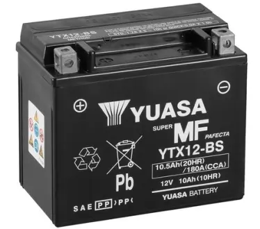 МОТО Yuasa 12V 10,5Ah MF VRLA Battery YTX12-BS(сухозаряжений) YUASA YTX12BS