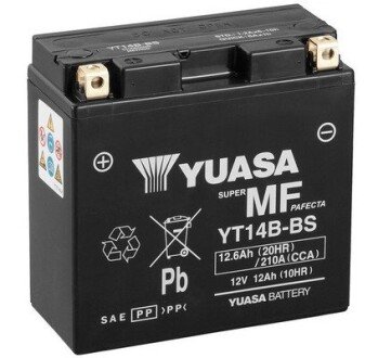 МОТО 12V 12,6Ah MF VRLA Battery YT14B-BS(сухозаряжений) yuasa YT14BBS на Форд Транзит 4