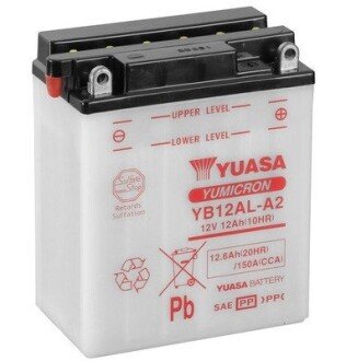 МОТО 12V 12,6Ah YuMicron Battery YB12AL-A2 (сухозаряжений) yuasa YB12ALA2 на Хонда Срв рд1