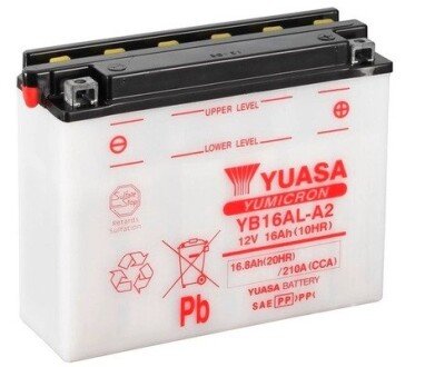 МОТО 12V 16,8Ah YuMicron Battery YB16AL-A2 (сухозаряжений) yuasa YB16ALA2 на Рено 11