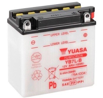 МОТО 12V 8,4Ah YuMicron Battery YB7L-B(сухозаряжений) yuasa YB7LB на Рено 11