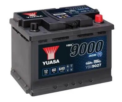 Yuasa 12V 60Ah AGM Start Stop Plus Battery (0) YUASA YBX9027