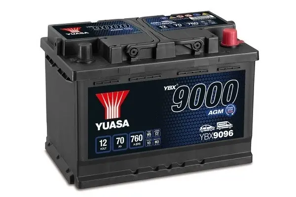 Yuasa 12V 70Ah AGM Start Stop Plus Battery (0) YUASA YBX9096