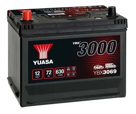 Yuasa 12V 72Ah SMF Battery Japan (1) YUASA YBX3069