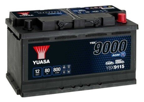 12V 80Ah AGM Start Stop Plus Battery (0) yuasa YBX9115 на Ауди A4 B9