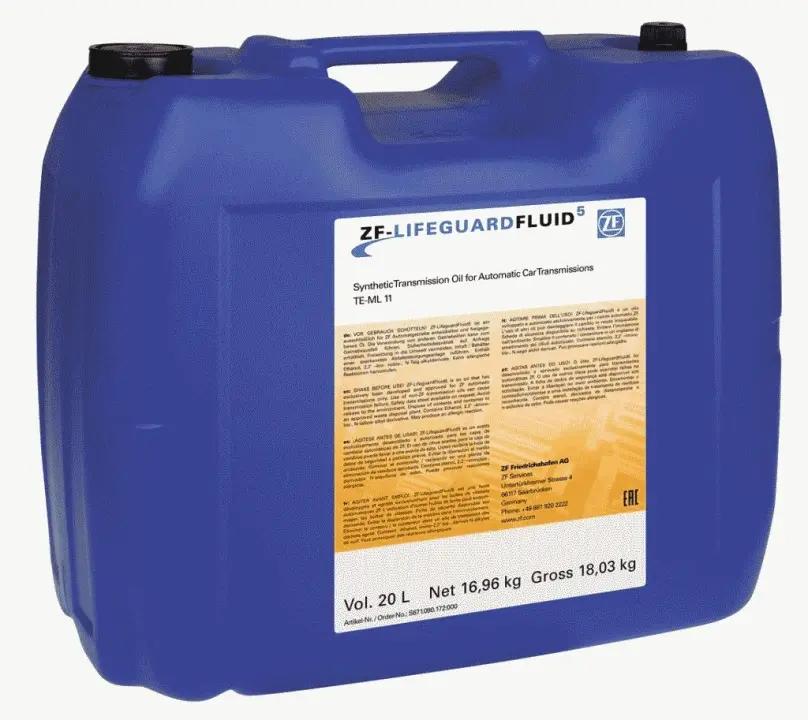 Мастило АКПП BMW/VW/JAGUAR/SKODA/PORSCHE (5HP26/5HP30) ""Fluid 5 ""20L ZF parts ""S671090172"