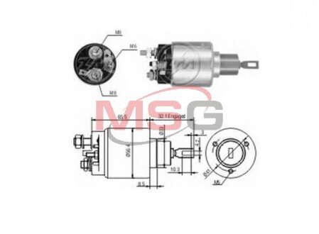 Кришка втягуючого реле стартера zm ZM77591