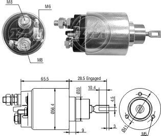 Втягивающее реле стартера zm ZM2479