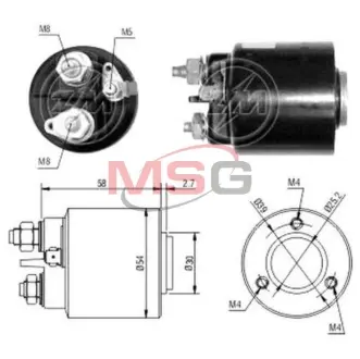 Втягуюче реле ZM ZM599 Пежо 306